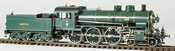 Class S3/5 Express Loco #3322, Green and Black Livery with Gold Boiler Bands